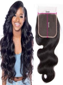 5x5 Straight Body Loose Wave Human Virgin Hair Transparent Lace Closures Pre Plucked Natural Hairline8324302