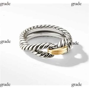 Fashion DY Men Ring David Yurma Rings For Woman Designer Jewelry Silver Vintage X Shaped Dy Rings Mens Luxury Jewelry Women Man Boy Lady Gift Party High Quality 800