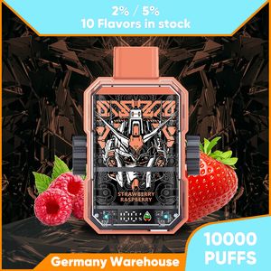 Wholesale Vape Pen 10000 Puffs bar disposable e cigarette Good Taste Fruit Juice Flavored 2% 5% Nic Mesh Coil 10k Puff Prefilled Pod Cartridge Device