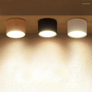 Lustres minimalista estilo nórdico atirar a luz downlight led corredor lâmpada do teto sala de estar suspensa varanda madeira preto branco