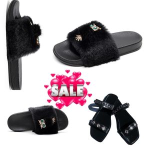 Gai 2024 designer chinelos novos clássicos da moda sandália feminina sandale sliders chinelo de metal plataforma verão plana slide baixo preço