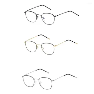 サングラスフレームスクエアシェイプメガネ女性男性眼鏡処方箋なしのアイウェアスペクタクルズビジョンは屋外のPOの小道具をケアします