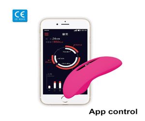 Mobiltelefon App RC Vibratorer Smart Jump Egg Egg Musik Voice Control Clitoris Stimulator Massage Sex Toy for Woman With Box6603533