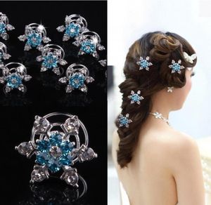 Frozen Bridal Hair Accessories Silver Plated Sprial Pins Party Hair Accessories Wedding Head Pieces4407283