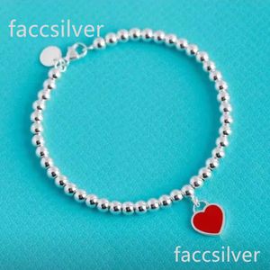 2024 Armband Classic 925 Sterling Silver Necklace Armband Double Heart Pendant Necklace Man Women Party Wedding Jewelry High Quality Y220314