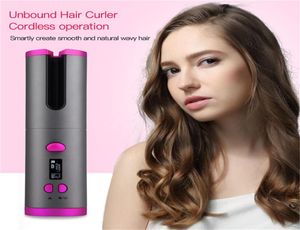 Profissional sem fio rolos de cabelo modelador ferramentas vacilar curling máquina de ferro cachos automáticos EUA Reino Unido UE versão secador sem fio em linha reta4682209