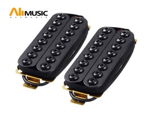 Captador humbucker de guitarra magnética de cerâmica, 8 cordas, 67mm, 73mm, preto 6454324