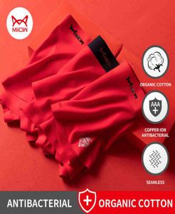 MiiOW Year Red Organic Cotton Uomo Intimo Boxer e calzini Set Mutande comode Mutandine maschili Trunks Underware H12146520680