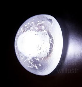 LEDウォールスコンセの輝くオーブキャスト吹きガラスランプモダンクリアクリスタル半球照明ポーチ階段エルバーバニティライト9870054