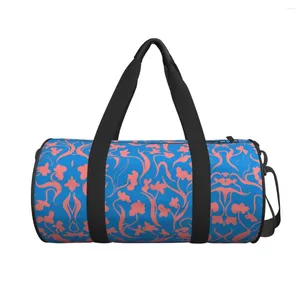 Duffel Bags Travel Bag Flower Vine Gym Blue Cool Bohemia Waterproof Sports Large Fashion Handbag Fitness For Male Female