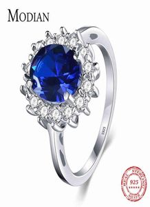 20CT Fasion Real Solid 925 Sterling Ring Fashion Women Gift 5A Zircon Jewelry Märke Bröllopsengagemang Silverringar9003418