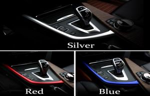 Bil Intern Center Console Gear Shift Panel Dekorativ strip Cover Trim Sticker Auto Accessoarer för BMW 3 4 Series 3GT F30 F31 F2262823