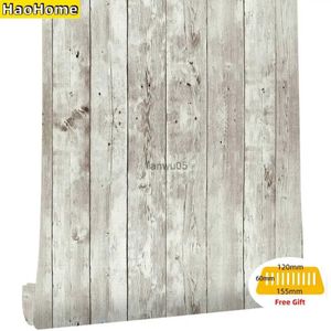 Wallpapers HaoHome Recuperado Madeira Angustiada Painel de Madeira Casca e Vara Papel de Parede Auto-adesivo Removível Revestimento de Parede Decorativo VintageL2403