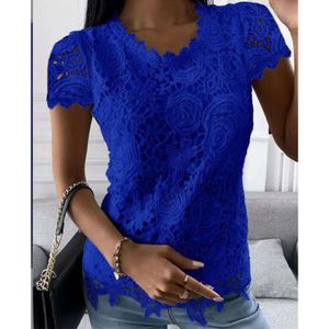 Designer Women's Clothing Summer New Womens Wear Nuovo camicia in pizzo Cursa a manico