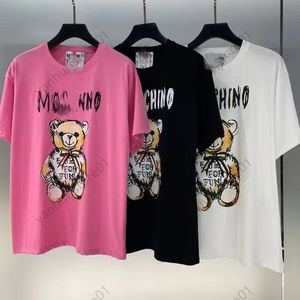 Donna Uomo Designer Magliette Sunmmer Magliette Moda Lettera Stampa Manica corta Lady Tees Luxurys Abbigliamento casual Top T-shirt Abbigliamento Moschino yh