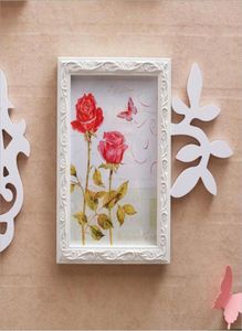 Vårdesign Lovely Bicycle Bird Decor Po Frame Wall5 PCSSet Whitepink Wood Wall Hanging Picture Framemarco FOTO9328387