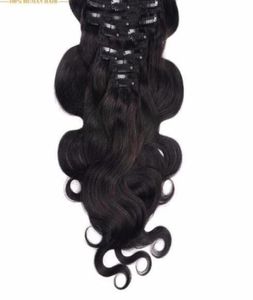 90g To 120g Body Wave Brazilian Machine Made Remy Hair 1 1b 2 4 8 Clip In Hair Extensions 16 To 22 Human Clips88573697095327