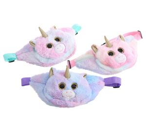 Kid Unicorn fylld blyerts midja påse bälte Fanny Pack Beach Bag Söt tonåring Purses Sports Gym utomhus tie färgämne Big Eye Cosmetic BA6782774