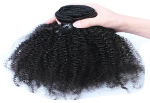 Afro Kinky Curly Brazilian Remy Weave Splove Clips In Human Hair Extensions 100G 8pcsset Clip w przedłużanie włosów 2344191