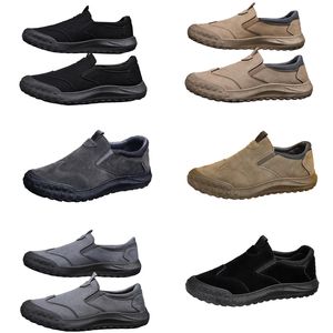 GAI Sapatos masculinos, novo estilo de primavera, sapatos preguiçosos de um pé, sapatos confortáveis e respiráveis de proteção ao trabalho, tendência masculina, solas macias, sapatos esportivos e de lazer tamanho eur 40