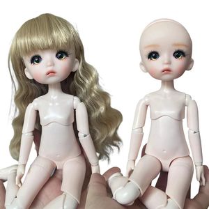 28 cm Pele Rosa 16 Boneca Bjd com 3 Pares Olhos Mecânicos Corpo Articulado Artesanal DIY Maquiagem Crianças Meninas Brinquedo Presente 240301