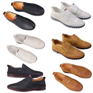 Sapatos casuais para homens primavera nova tendência versátil sapatos online para homens anti deslizamento sola macia sapatos de couro respirável 43