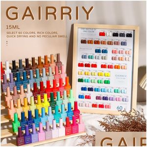 Nail Polish Gairriy 15Ml Gel 60 Set With Color Board Glitter Soak Off Uv Led Semi Permanent Varnish Art Salon Accessories 230712 Drop Dhm6T