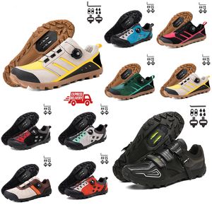 Calçados Calçados Homens Speed Road Bike Sapatilhas Plano Carbono Cyclinag Sapatos MTB Cleats Mulheres Mountain Bike Sapatos SPD Pedais Racing Biking Footwar GAI