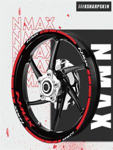 Motorcycle inner rim night reflective warning stickers hub decorative logos and decals striped protection film for YAMAHA NMAX nma7224599