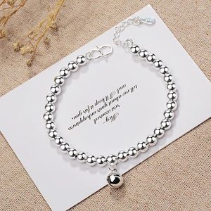 Charm Bracelets Fashion Simple Bell Buddha Bead Bracelet Silver Color Adjustable Size Women's Religious Buddhist Jewelry Accessories