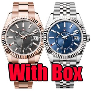 Mens Watch Designer Watches High Quality SKY Top luxury Automatic Mechanical movement Watches Stainless Steel Fashion Business Waterproof luxe Watch men With box