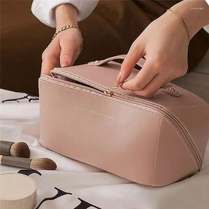 Cosmetic Bags Multifunctional Toiletry Kit Large Capacity Travel Makeup Women Bag Pouch PU Waterproof Organizer Case