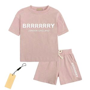 2-13years designer crianças camiseta calças definir logotipo de luxo crianças 2 peça roupas de algodão do bebê meninos menina moda vestuário
