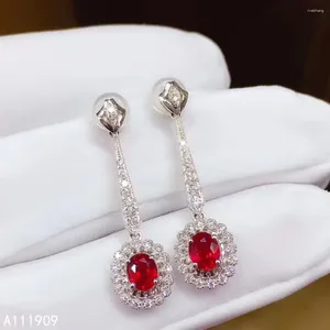 أقراط DANGE KJJEAXCMY Boutique Jewelry 925 Sterling Silver Silver QUADAID Ruby Confect