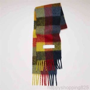 designer scarf 2023 fashion Europe latest autumn and winter multi color thickened Plaid womens scarf with extended Plaid shawl couple warm scarf 8Y038