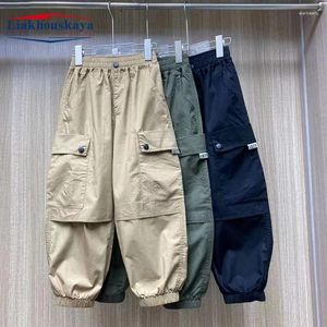 Trousers Cargo Pants Children Loose Harem Sweatpants For Boys Spring Autumn Casual Kids Streetwear Teenage Clothes 110-170cm
