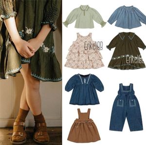 EnkeliBB APO винтажное платье с длинными рукавами для девочек, супер красивая детская весенне-летняя одежда, платья-пачки с цветочным узором, бренд 2103293217668