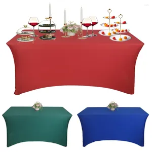 Table Cloth Washable Spandex Tablecloths Dress Up Your For Wedding Birthday Christmas Party 4FT/6FT/8FT Stretchable Covers