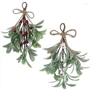 Decorative Flowers Frosted Artificial Mistletoe Simulated Branch Fake Durable Wedding Party Home Decoration Decorations