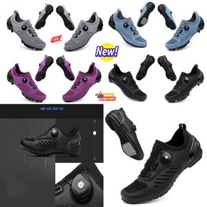 Designer Ciclismo Sapatos Homens Esportes Dirt Road Bike Schoes Plana Velocidade Ciclismo Sapatilhas Flats Mountain Bicycle Calçado SPD Cleatzs Sapatos 36-47 GAI