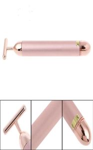 24K Beauty Bar Stick Jade Facial Massager Roller Vibrat narzędzie do pielęgnacji skóry Masaż Stick Pink Color Air114985852