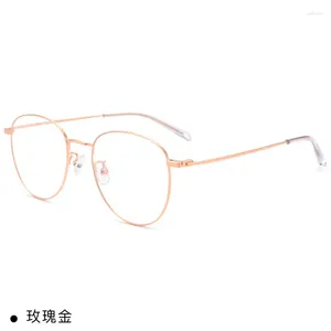 Оправа для солнцезащитных очков 50 мм, ультрачистый титан, полнокадровые круглые очки для мужчин и женщин, анти-синий рецепт 8804