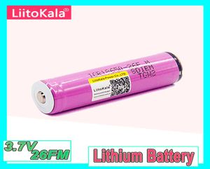 Liitokala 18650 2600mAh Battery 100 ICR1865026FM Ursprungligen 37V 2500mAh Uppladdningsbart batteri för Flashlight1687791