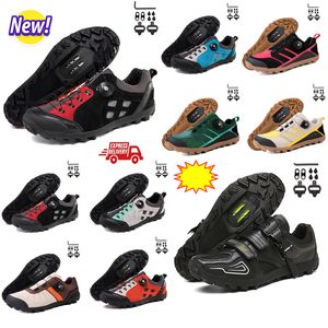 Cykling Footwedaar Men Speed ​​Road Cykel Sneakers Plat Carbon Cycling Skoddar MTB Cleats Kvinnor Mountain Cykelskor SPD PEDALS Racing Cykling Footwar Gai