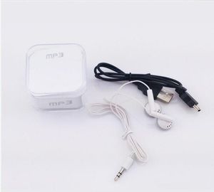 Mini Clip odtwarzacz mp3 całe tanie w stylu sportowym metalowe odtwarzacze mp3 bez ekranu z detalicznym pudełkiem słuchawki USB Kabel No Micro TF7186072