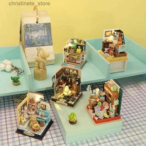 Architektura/DIY HOUSE DIY Mini Doll House z meblami Miniaturus Dollhouse Casa Miniatur