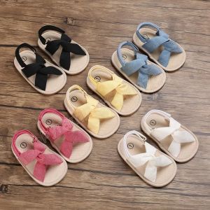 Bebek kız bebek ayakkabıları yürümeye başlayan çocuk daireler sandalet premium yumuşak kauçuk taban anti -slip yaz çocukları dantel ilk yürüyüşçü ayakkabılar zz