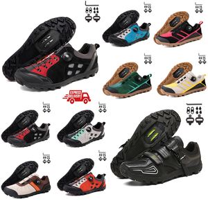 Cycling Footwear Men Speed Road Bike Sneakers Flat Carbon Cycling Shoes MTB Cleats Women czMountain Bicycle Shoes SPD Pedals Racing Biking Footwar GAI