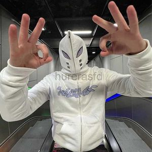 Herren Hoodies Sweatshirts Hoodies Sweatshirts Y2K Full Zip Hip Hop Grafikdruck Mit Kapuze Streetwear Harajuku Goth Übergroße Winterjacken Mantel Kleidung G221008 2436