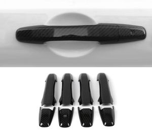 Car Accessories ABS Carbon Gate Door Handle Trim Frame Sticker Cover Exterior Decoration Molding for Honda Civic 8th 20052011256484918534